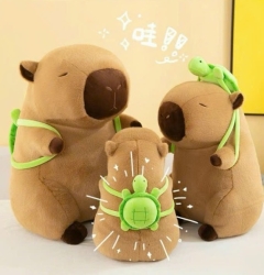 Gấu Bông Chuột Lang Capybara Đeo Cặp Rùa
